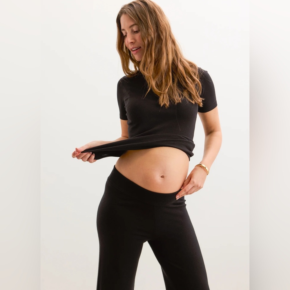 NWT Hatch Maternity The Softsculpt Knit Tee, Black, SIZE: 3 - Picture 7 of 15